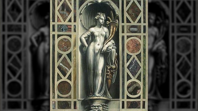 Demeter Ceres statue painting