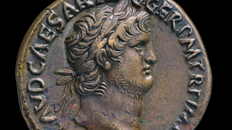 roman coin depicting nero