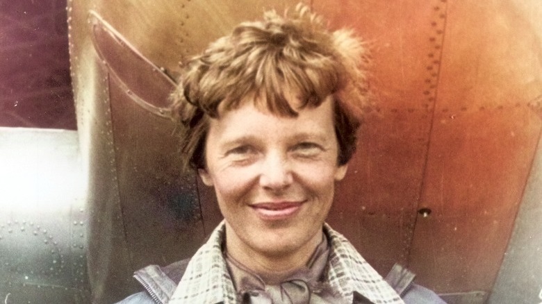 Amelia Earhart in color