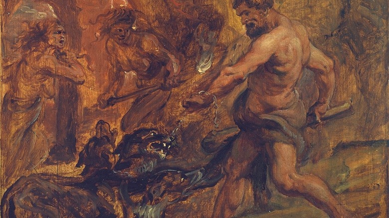 Herakles Cerberus painting