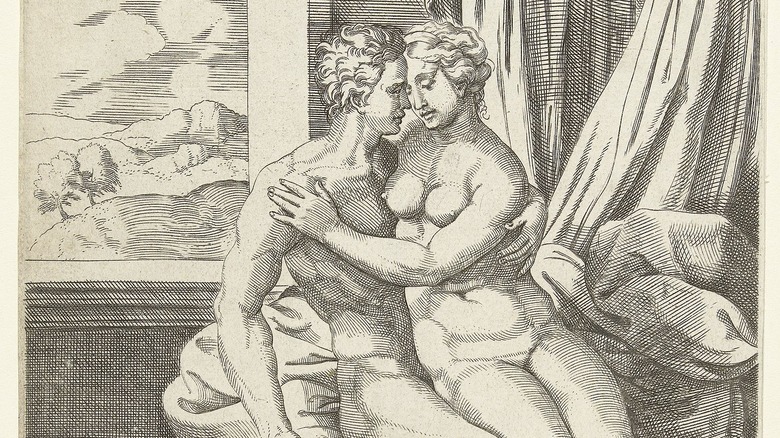 Zeus and Alcmena illustration