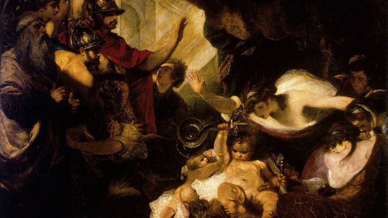 Infant Hercules Strangling Serpents Joshua Reynolds painting