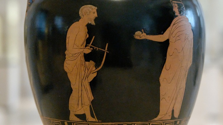 Lyre teacher on vase