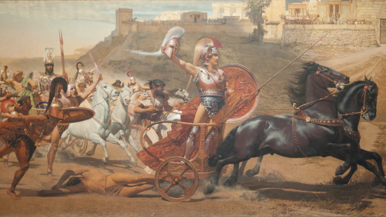 Achilles chariot dragging Hector