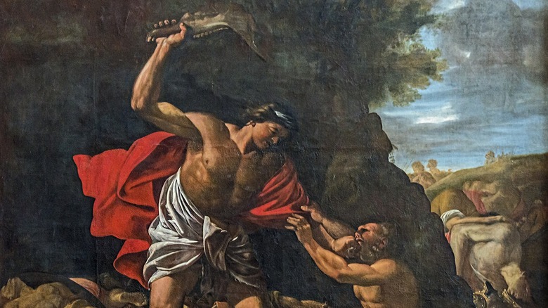 Samson Philistines fight jawbone