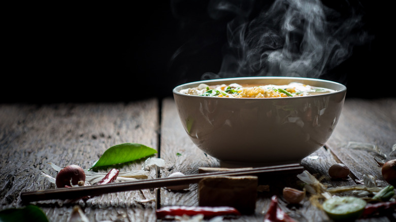 bowl with warm food