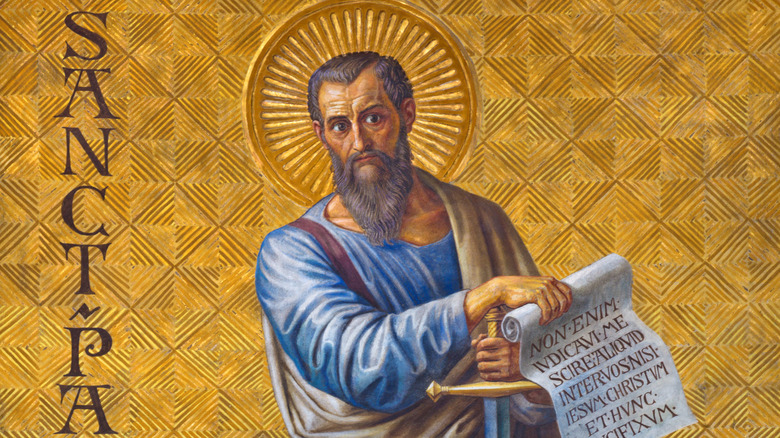 St Paul painting yellow background