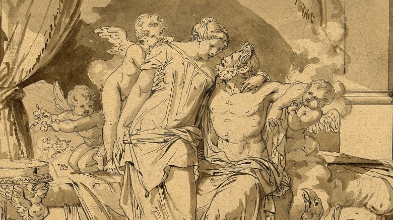 Illustration zeus and hera