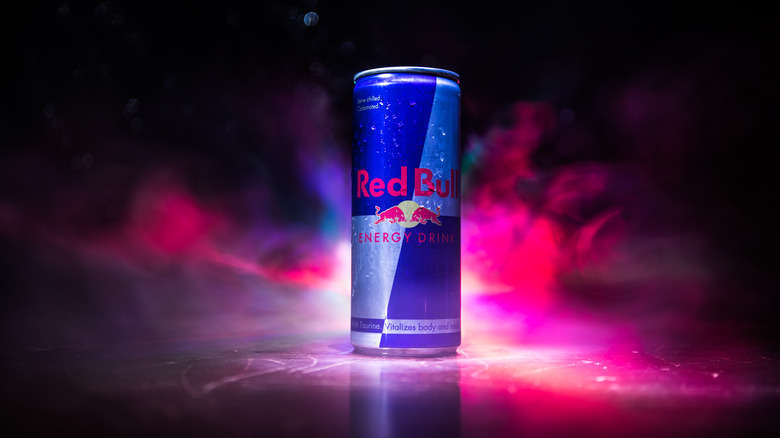 red bull against a background