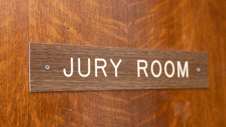Jury room sign 