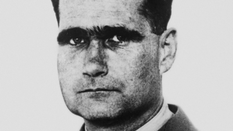 Rudolf Hess looking serious