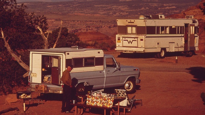 Winnebago and camper truck 