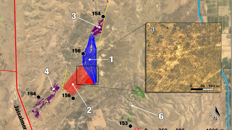 A schematic of the Thar geoglyphs