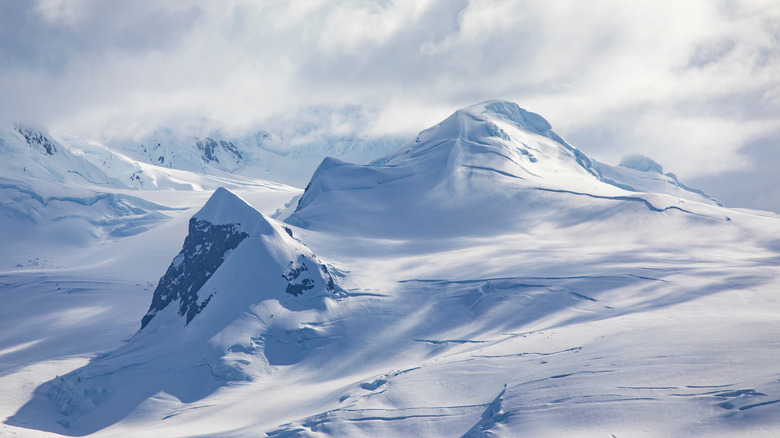 Snow-covered Antarctic Mountains