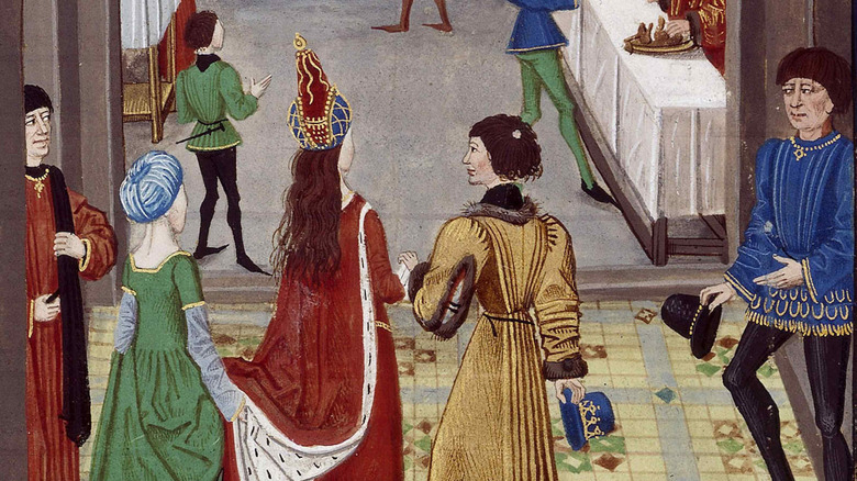 painting of a medieval wedding