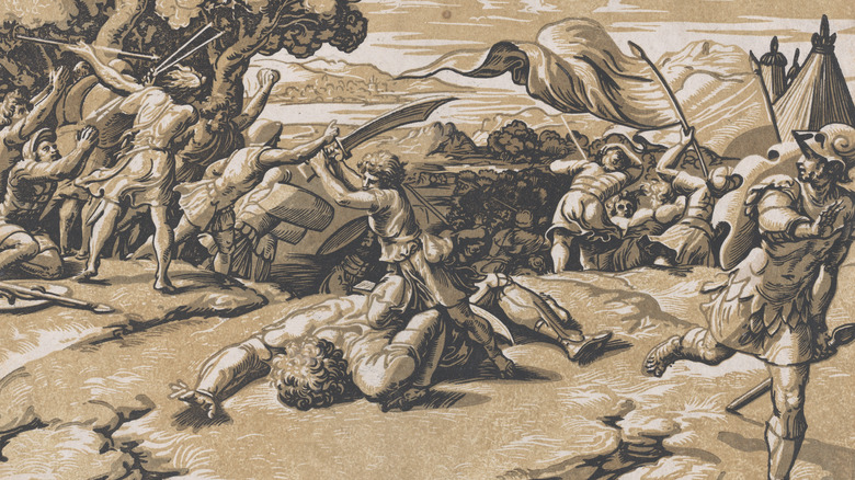 illustration of David and Goliath