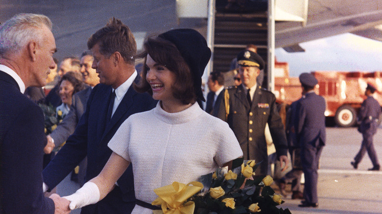 The Kennedys arriving in San Antonio on November 21, 1963