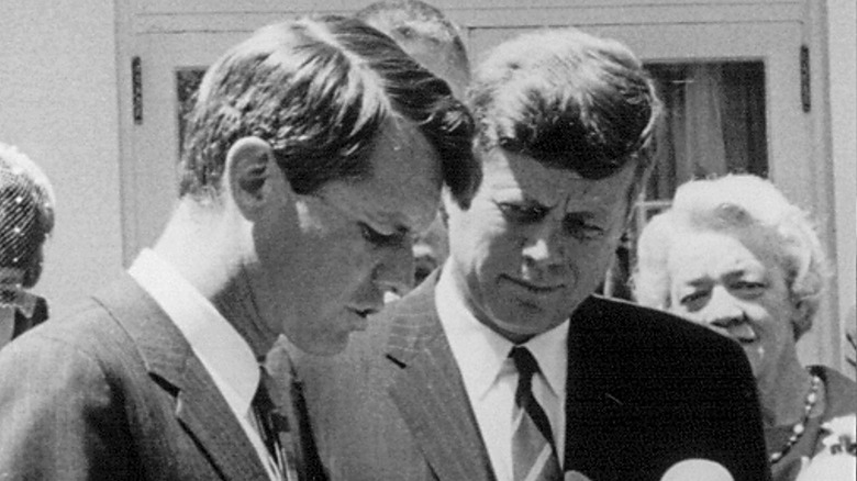 Bobby and John Kennedy in 1963
