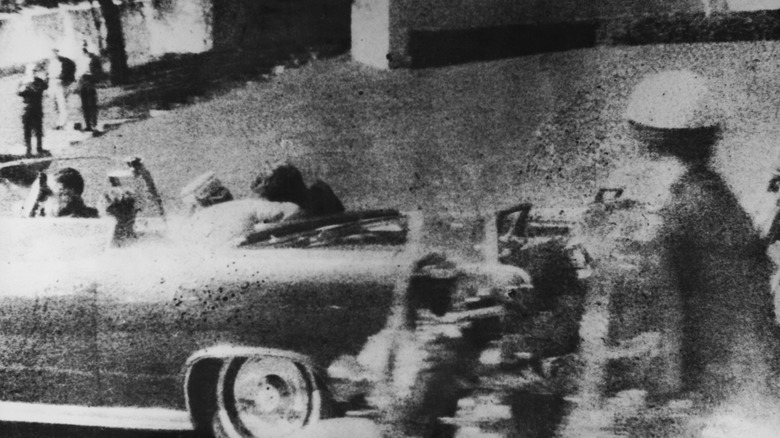 JFK motorcade moments after the shooting