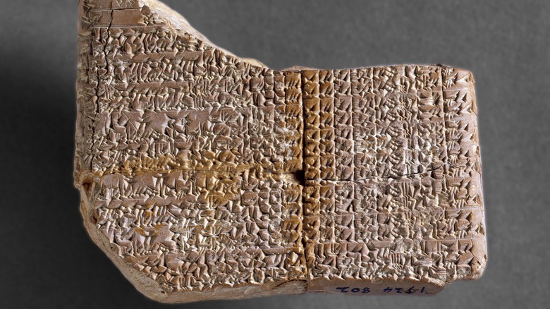 A photograph of Babylonian cuneiform