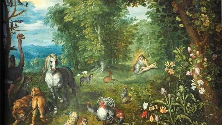 Paradise with the Creation of Eve, Jan Brueghel the Younger 