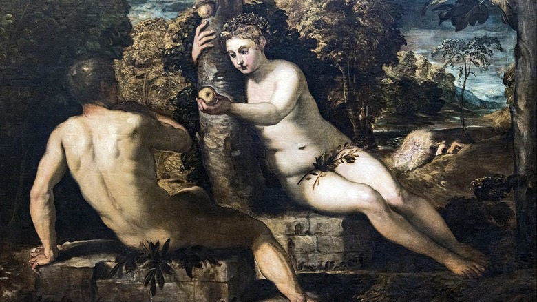 The temptation of Adam and Eve by Tintoretto