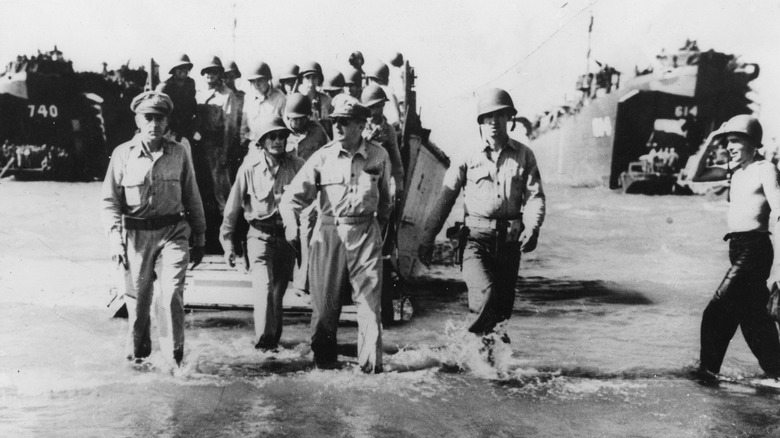 General MacArthur returning to the Philippines in 1945