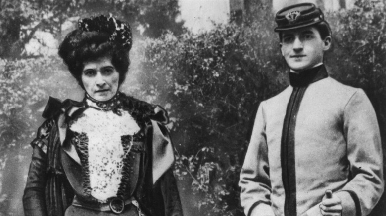 Cadet Douglas MacArthur with his mother in 1900