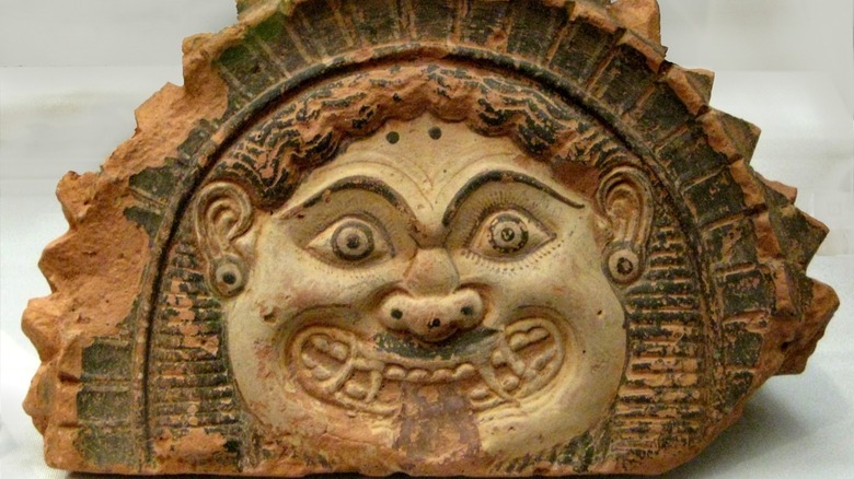 antefix with head of Gorgona. From the island of Thasos, 6th or 5th century BC
