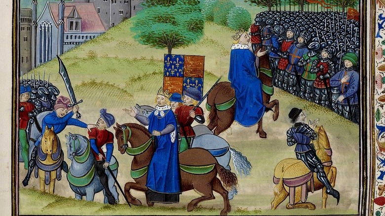 Manuscript illustration of The Peasant's Revolt