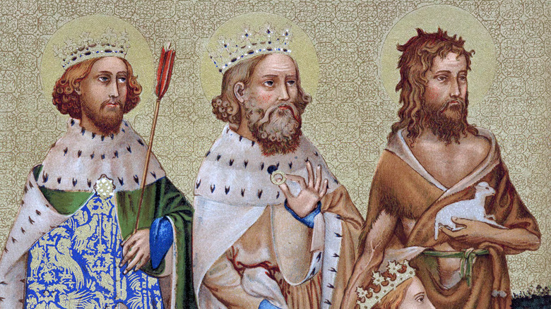 King Richard portrayed with saints