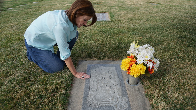 Downwinder Claudia Peterson at daughter's grave