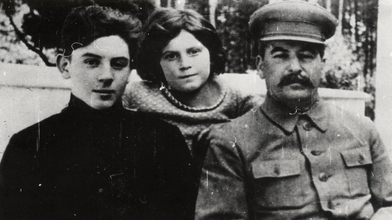Stalin and two of his children