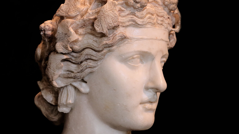 marble bust of Dionysus