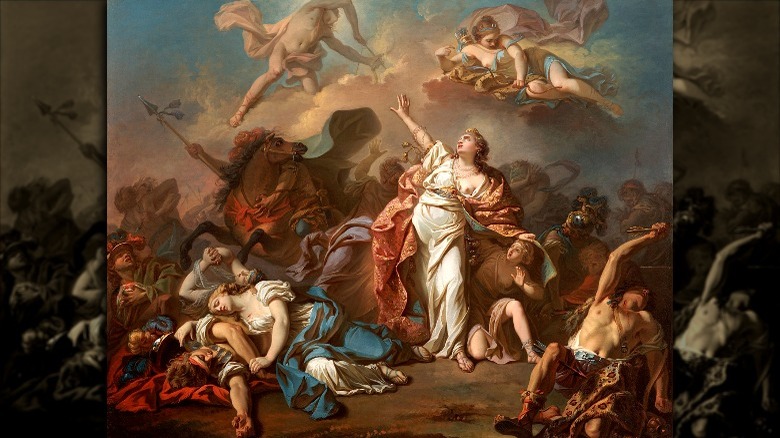 Artemis and Apollo killing Niobe's children