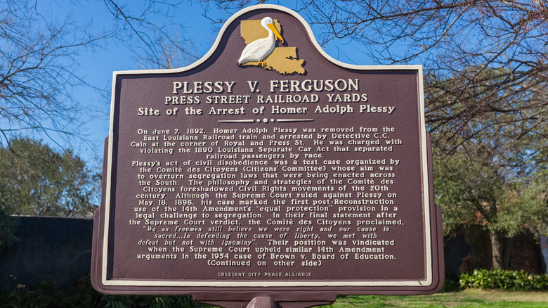 Plessy v. Ferguson plaque