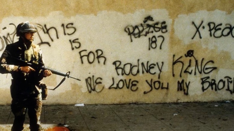 Graffiti during L.A riots