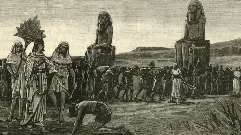 An drawing of the Israelites being punished 