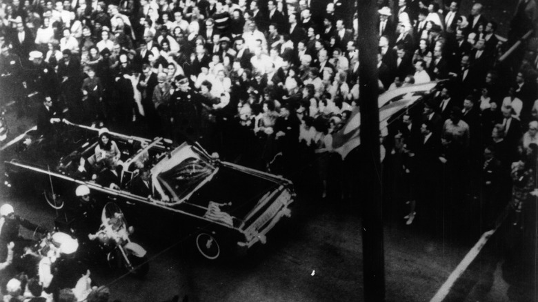 President Kennedy's motorcade in Dallas