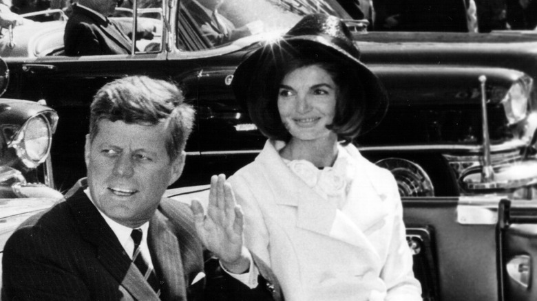 JFK and Jackie O in a car