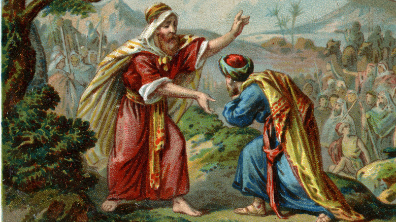 Jacob and Esau reuniting 