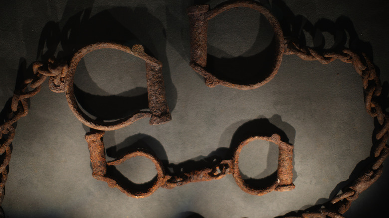 Shackles used during enslavement