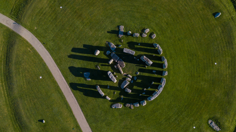 aerial view of stonehenge