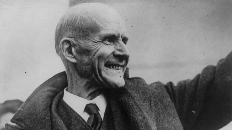 Eugene V. Debs smiling and waving