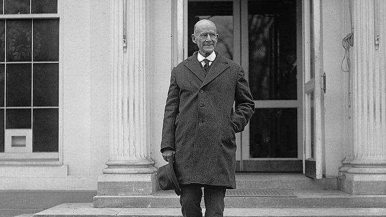 Eugene V. Debs leaving White House