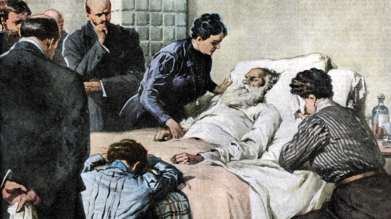 Leo Tolstoy on his deathbed