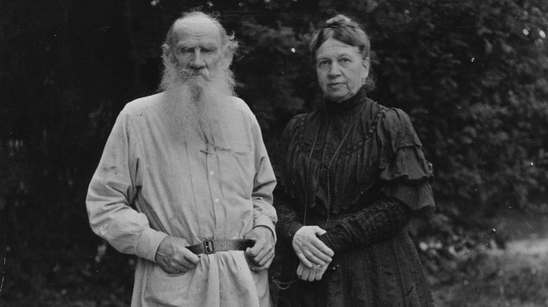 Leo and Sofya Tolstoy posing for a photo