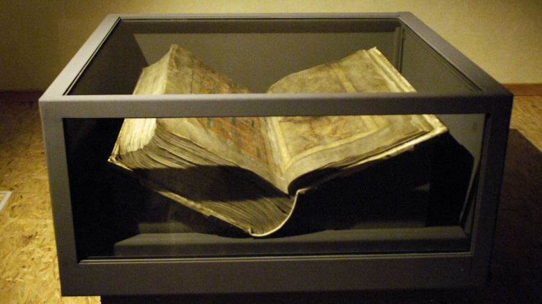The Codex Gigas, the world's largest Bible, on display