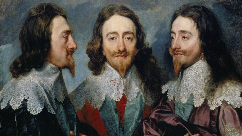  Charles I in Three Positions (1635-36), a triple portrait of Charles I by Anthony van Dyck