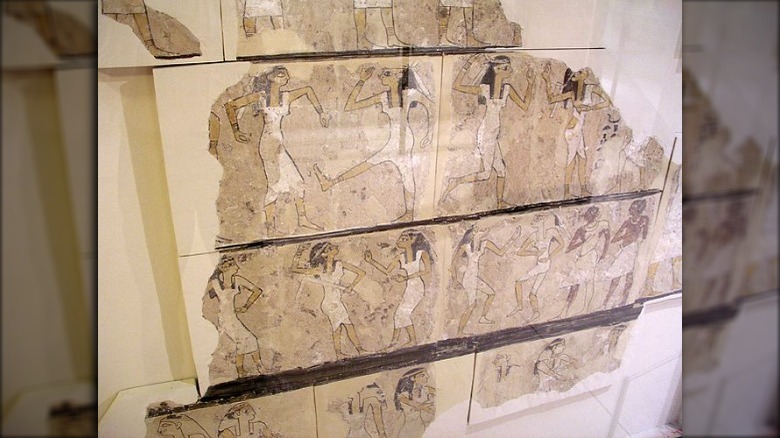 Tomb of the Dancers and singers, wall painting. Sithathor tomb, Qurneh